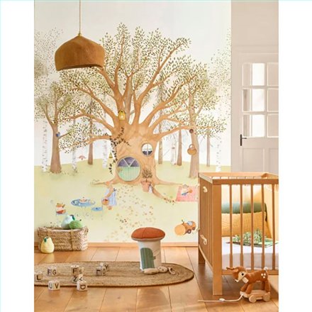 Ref.OUTT203006505NW estancia decorada con mural árbol casita en tono Multicolor, once upon a time 3