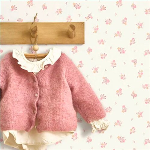 Ref.OUTT202924444 foto de ambiente florecillas once upon a time 3 fondo Blanco con Rosa, Salmon, Violeta y Ocre