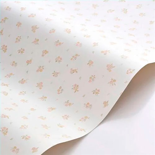 Ref.OUTT202921404 ambiente con once upon a time 3 florecillas Rosa, Ocre y Gris sobre fondo Blanco