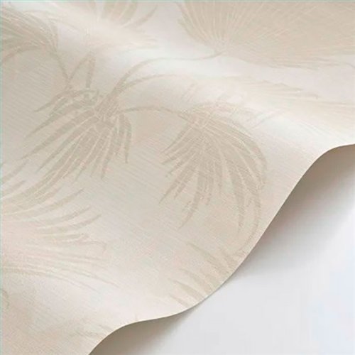 Ref.CANP202651111 vista de ambiente, canopee: fondo Blanco Roto con detalles en Beige, motivo palmeras