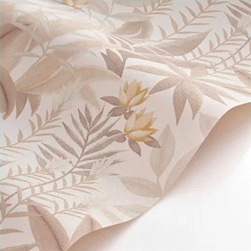 Ref.CANP202631313 ambiente con canopee jungla tropical Beige, Gris y Amarillo sobre fondo Blanco Roto