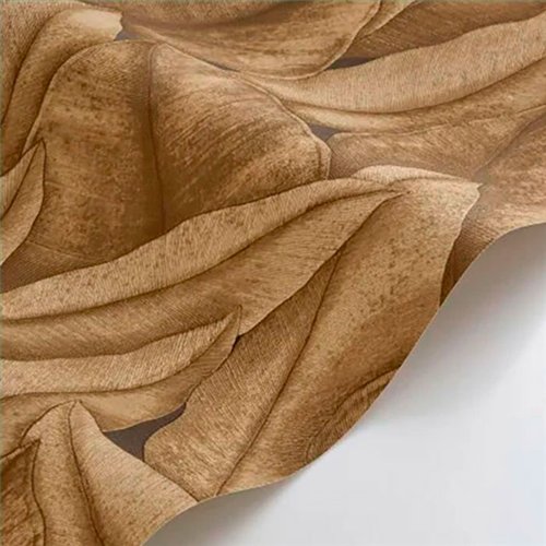 Ref.CANP202642468 ambiente con canopee hojas grandes Marrón sobre fondo Ocre