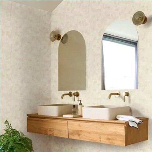 Ref.BATE202770266 ambiente con basalte textura patchwork Topo sobre fondo Blanco Roto