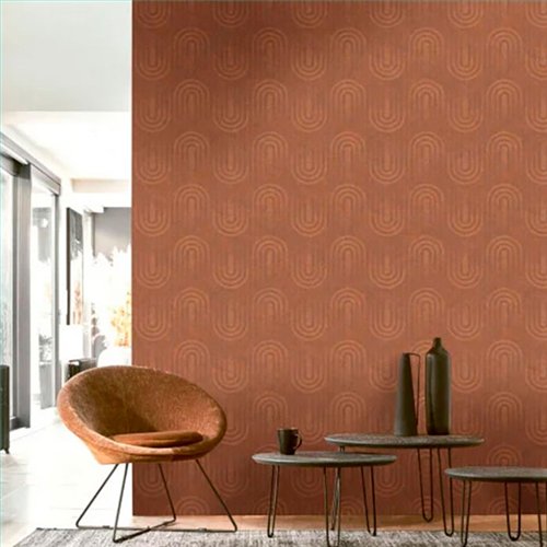 Ref.BATE202803630 ambiente con basalte arcos concéntricos Cobre sobre fondo Marrón