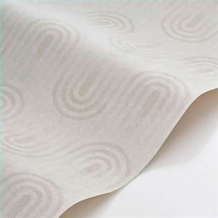 Ref.BATE202801568 ambiente con basalte arcos concéntricos Beige sobre fondo Blanco Roto